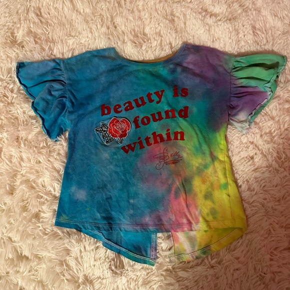One-of-a-kind beauty and the beast tie-dyed T-shirt - Picture 1 of 2